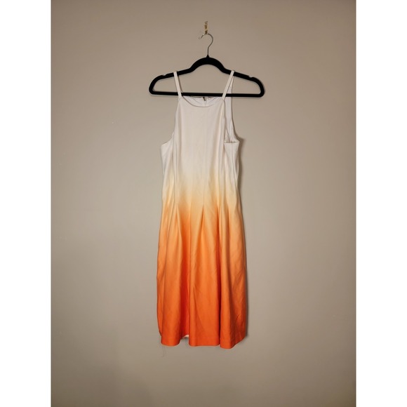 Calvin Klein Dresses & Skirts - Calvin Klein Ombre Gradient Summer Dress White to‎ Orange
